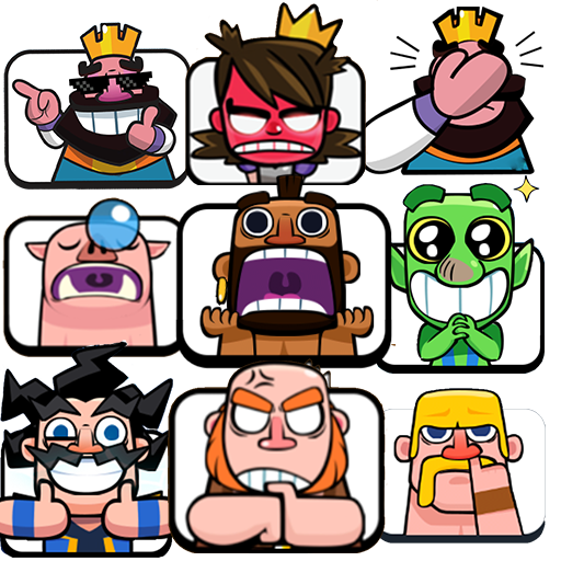 Clash royale emoji. Эмодзи из клеш рояль. Clash Royale персонажи эмоции. Эмодзи ХОГА клеш рояль. Стикеры из Clash Royale.